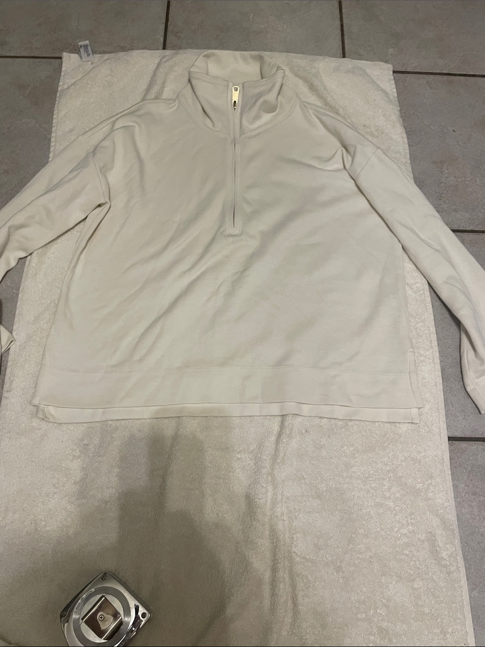 NWT Free Assembly Cream Half-Zip & Drawstring Shorts - Picture 7 of 12